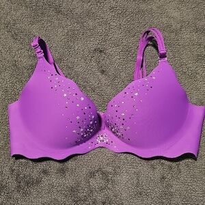 Victoria's Secret Very Sexy Wave Push Up Embellished Bedazzled Bra 34C